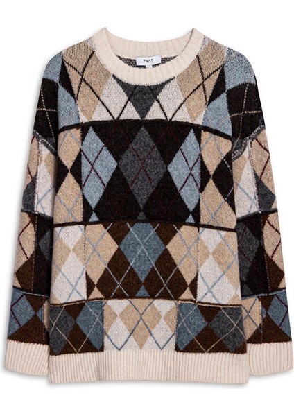 BAKLAVA DESEN OVERSIZE KAZAK TW6250050443082 indirimleri