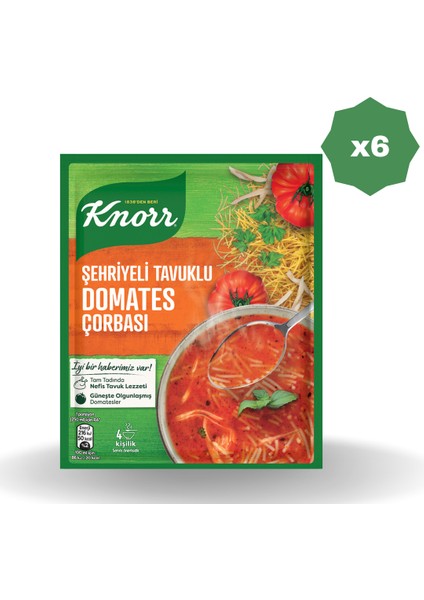 Şehriyeli Tavuklu Domates Çorbası - (6 Adet)