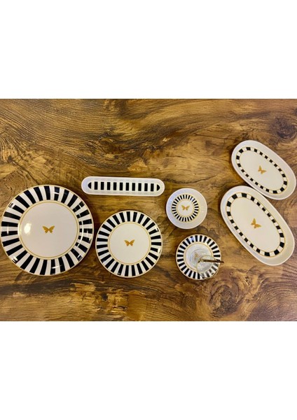 Black Butterfly 6 Kişilik 38 Parça Kahvaltı Seti