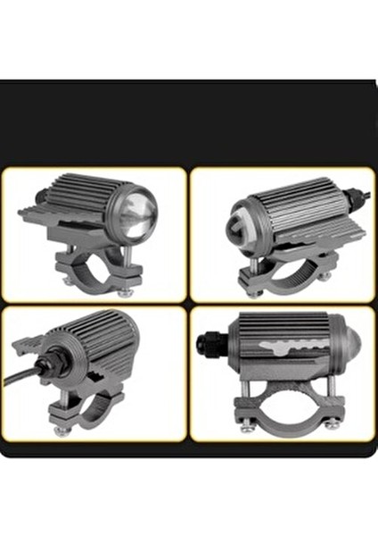 Oto Çizgi Motosiklet Sis Farı Kiti 2 Li Mercekli Yüksek Işıklı Beyaz ve Sarı 4800lm