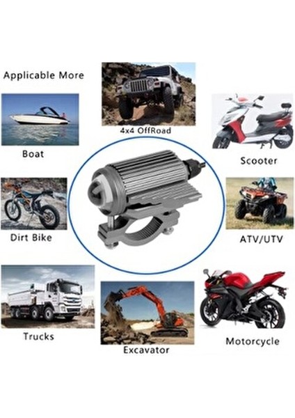 Oto Çizgi Motosiklet Sis Farı Kiti 2 Li Mercekli Yüksek Işıklı Beyaz ve Sarı 4800lm