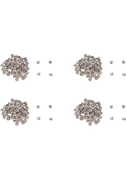 400 Gümüş Bakır Yuvarlak Koni Perçin Spike Studs Noktalar Diy Rock Punk 8mm (Yurt Dışından)