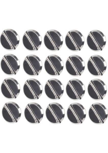 20 Set Deri Kemer 5 x 6 mm Gümüş Vida Bağlama (Yurt Dışından)