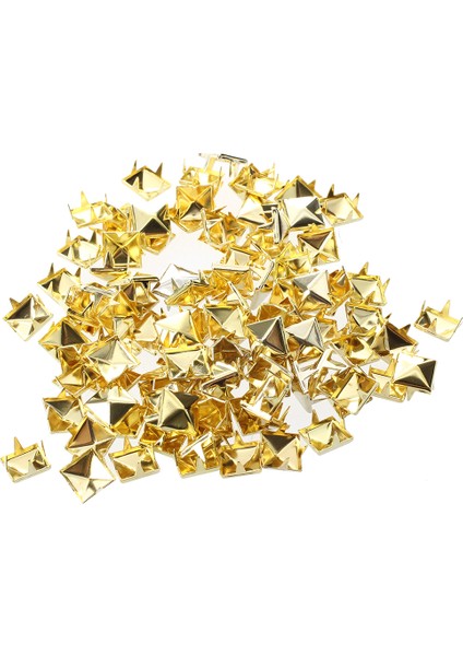 100X Altın 8mm Piramit Saplama Noktaları Punk Tırnak Başlıkları Çanta Ayakkabıları Bilezik Için Çiviler (Yurt Dışından)