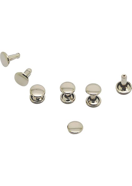 100PCS Diy Perçin Perçin Perçin Metal Tahtası - Gümüş (Yurt Dışından)