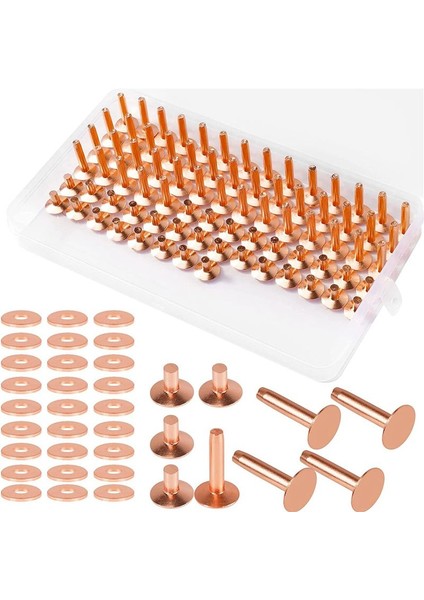 154PCS Deri Pürüzsüz Deri Perçinler Saf Bakır Perçinler ve Deri Iş Kot Ceket Için (Yurt Dışından) modelleri