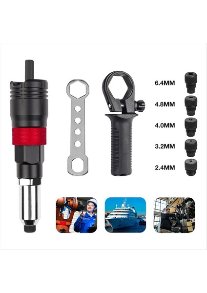 2 4-6 4mm Elektrikli Perçin Somun Adaptörü Otomatik Perçinleme Tırnak Kablosuz Perçinleme Aletleri Anahtar ve Saplı (Yurt Dışından) fırsatları