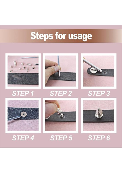 354 Pcs Punk Spike ve Studs Kit 8 Boyutlu Koni Sivri Deri ve Punk Tarzı Kıyafetler Için Metal Ağaç Ani Çiviler (Yurt Dışından) indirimleri