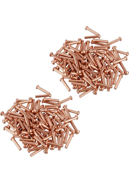 200 Adet 5/64 Inç x 25/64 Inç Yuvarlak Kafa Bakır Katı Perçin Bağlantı Elemanları (Yurt Dışından)
