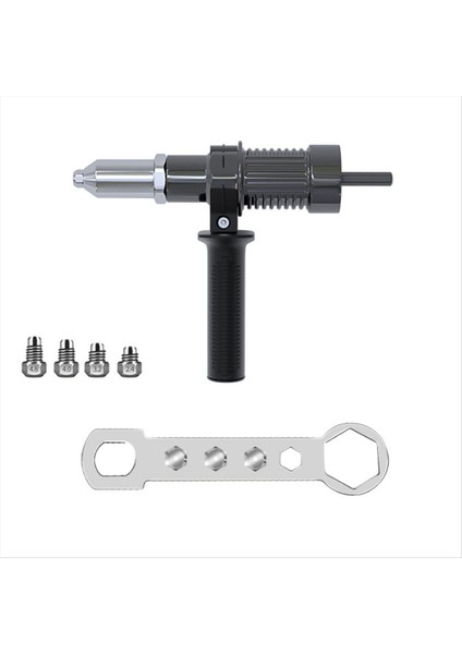 2 4/3 2/4 0/4 8 mm Çapında Perçin Kafa Matkabı ve Saplı Anahtar Perçin Aleti ile Elektrikli Perçinleme Makinesi Adaptörü (Yurt Dışından)