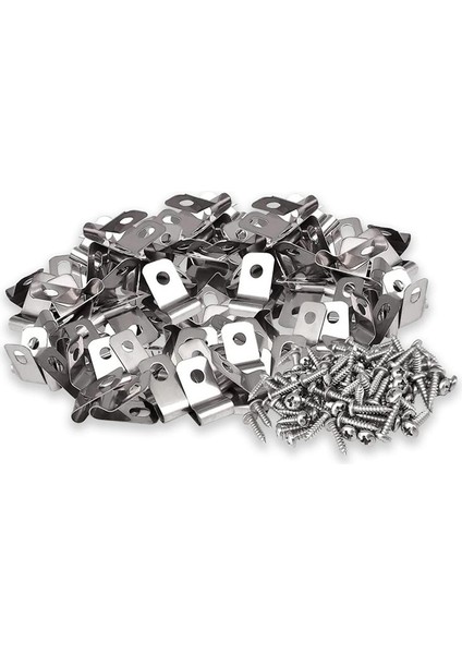 Çit Tel Çit Klipsleri Tarımsal Eskrim Montaj Klipsleri Paslanmaz Çelik Vidalı Tel Kelepçeler Vidalı (100 Adet) (Yurt Dışından)