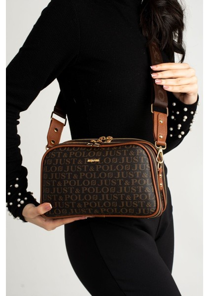 Kadın Kahvetaba 5 Bölmeli Ayarlanabilir Uzun Askılı Omuz Çantası Postacı Çantası