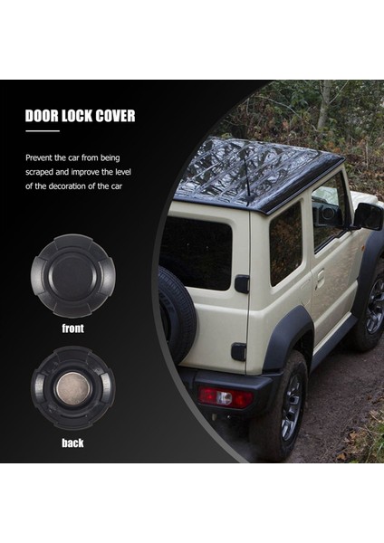 Suzuki Için 4x Jimny 2019- Araç Kapısı Anahtar Deliği Dekorasyon Kapağı Trim Kapı Kilidi Kapağı Abs Kalıp Dış Aksesuarlar (Yurt Dışından) fırsatları