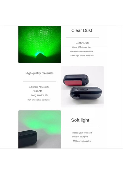 2pcs Şarj Edilebilir Elektrikli Süpürge Toz Ekran LED Işığı Mini Toz Evcil Pet Saçlı Köpek Kürk Evrensel Vakum Lamba Parçaları (Yurt Dışından)