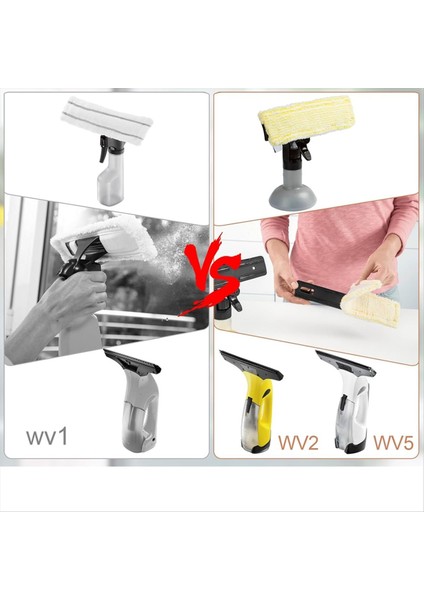 Karcher Penceresi Için Aksesuar Seti Wv1 Wv2 Wv5 Plus Mikrofiber Silecek Kapakları ve Kauçuk Dudak Squegee (Yurt Dışından) fırsatları