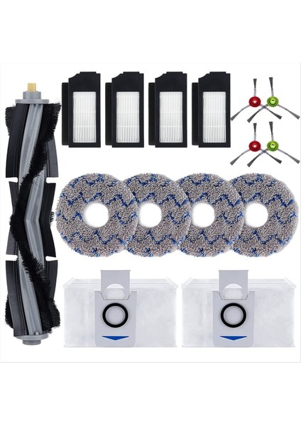 Ecovacs Deebot X1 Omnı X1 Turbo X1 Için Aksesuar Seti Plus Vakum Temizleyici Robot Ana Fırça Yan Fırça Filtre Zemin Çantası (Yurt Dışından)