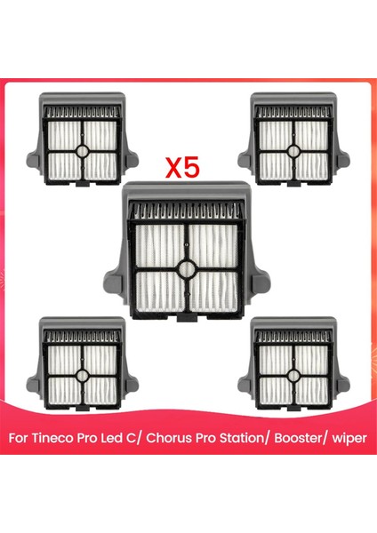 5pcs Filtre Tineco Pro LED C Korosu Pro Station Booster Wiper Silecek Zemin Yatak Aksesuarları Yedek Parçalar (Yurt Dışından)