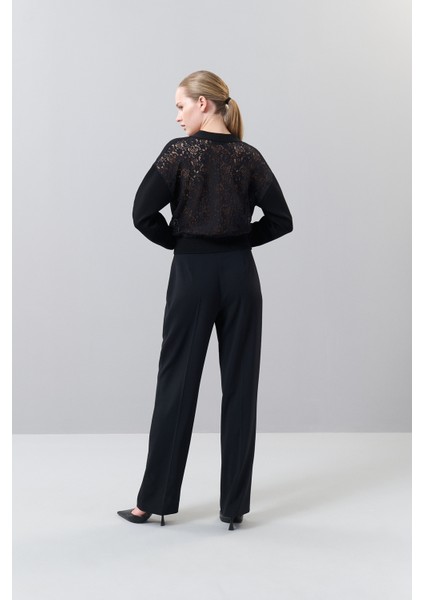 Arkası Dantel Düğmeli Triko Hırka Siyah K2571016_001 fiyatları