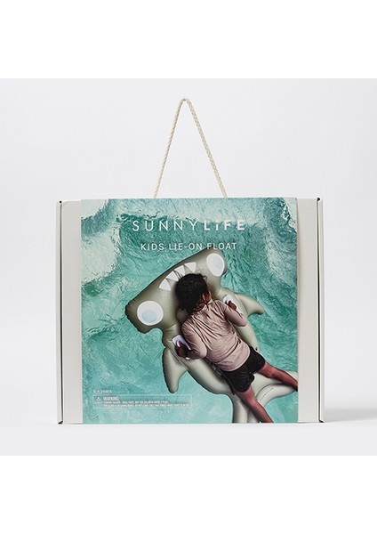 - Köpekbalığı Desenli Şişme Çocuk Havuzbaşı Yatağı