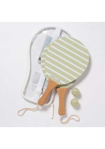 - Çocuk Plaj Yapışkanlı Tenis Raket Seti