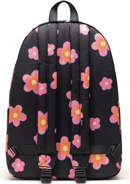 Classic Xl Pink Flowers Unisex Siyah Sırt ÇANTASI.06821