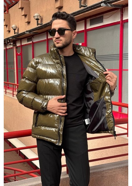 Hi-Quality, Çift Yönlü Fermuar, Regular Fit, Rüzgar ve Su Geçirmez, Parlak Şişme Mont 24USEC2475 indirimleri