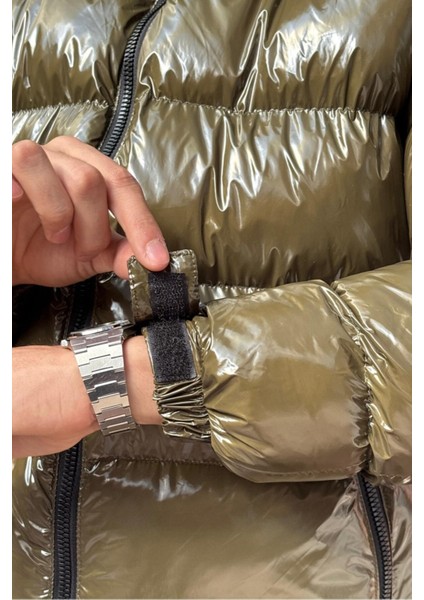 Hi-Quality, Çift Yönlü Fermuar, Regular Fit, Rüzgar ve Su Geçirmez, Parlak Şişme Mont 24USEC2475