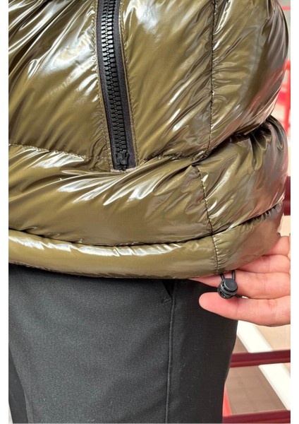 Hi-Quality, Çift Yönlü Fermuar, Regular Fit, Rüzgar ve Su Geçirmez, Parlak Şişme Mont 24USEC2475