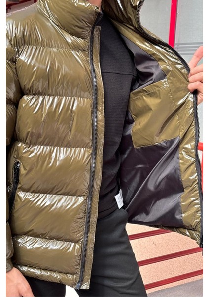 Hi-Quality, Çift Yönlü Fermuar, Regular Fit, Rüzgar ve Su Geçirmez, Parlak Şişme Mont 24USEC2475