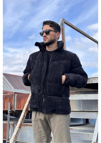 Çıkarılabilir Kapüşonlu, Kadife Kumaş, Dik Yaka, Soğuğa Karşı Dayanıklı, Şişme Mont 2484 fırsatları