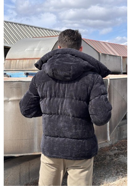 Çıkarılabilir Kapüşonlu, Kadife Kumaş, Dik Yaka, Soğuğa Karşı Dayanıklı, Şişme Mont 2484 indirimleri