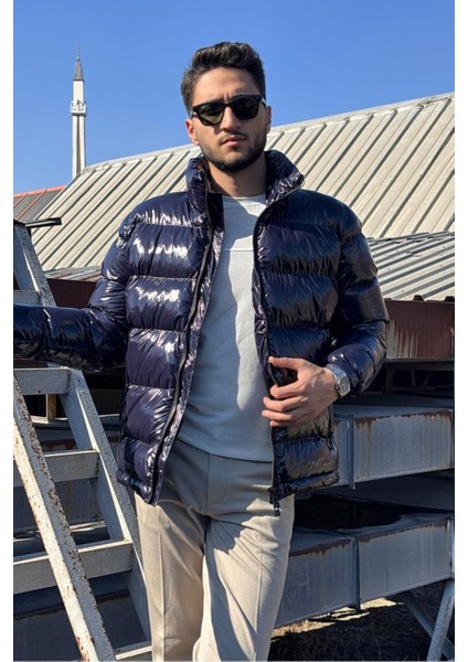 Hi-Quality, Çift Yönlü Fermuar, Regular Fit, Rüzgar ve Su Geçirmez, Parlak Şişme Mont 24USEC2475