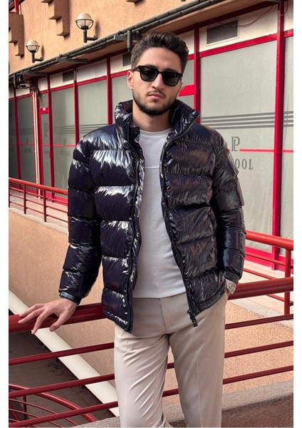 Hi-Quality, Çift Yönlü Fermuar, Regular Fit, Rüzgar ve Su Geçirmez, Parlak Şişme Mont 24USEC2475