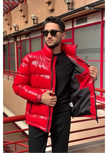 Hi-Quality, Çift Yönlü Fermuar, Regular Fit, Rüzgar ve Su Geçirmez, Parlak Şişme Mont 24USEC2475