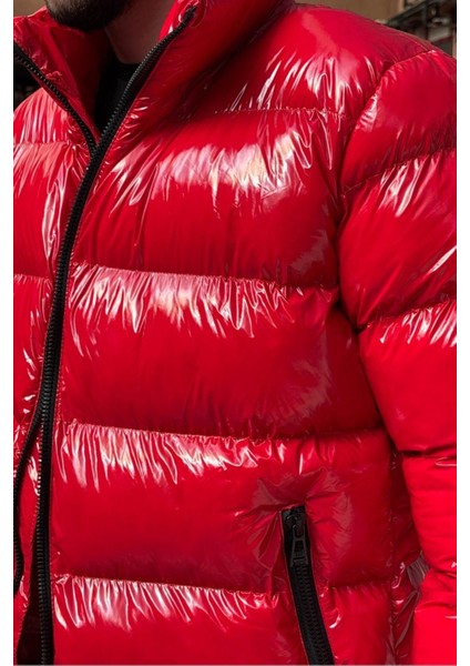 Hi-Quality, Çift Yönlü Fermuar, Regular Fit, Rüzgar ve Su Geçirmez, Parlak Şişme Mont 24USEC2475