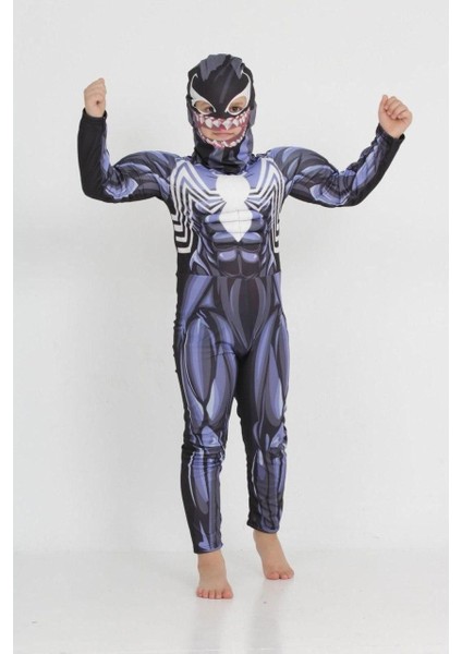 Çocuk Kostümü Venom Çocuk Kostümü – 4-10 Yaş Erkek Süper Kahraman Kostümü