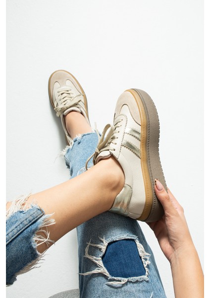 Doak Kadın Hakiki Deri Bej Spor Ayakkabı fırsatları