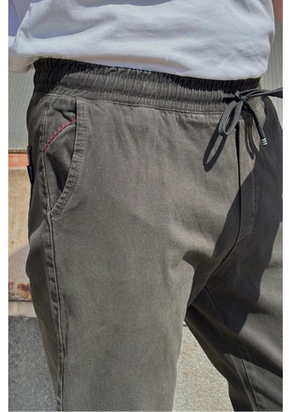Erkek, Bel ve Paça Lastikli, Hi-Quality, Gabardin Dokuma, Pamuklu, Jogger Pantolon 270-2