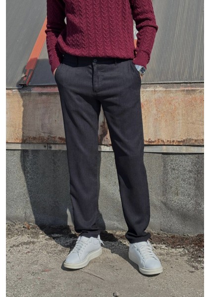 Erkek, Bel Lastikli, Dokuma Kadife, Regular-Fit, Old Money Culture, Pantolon 305 fırsatları