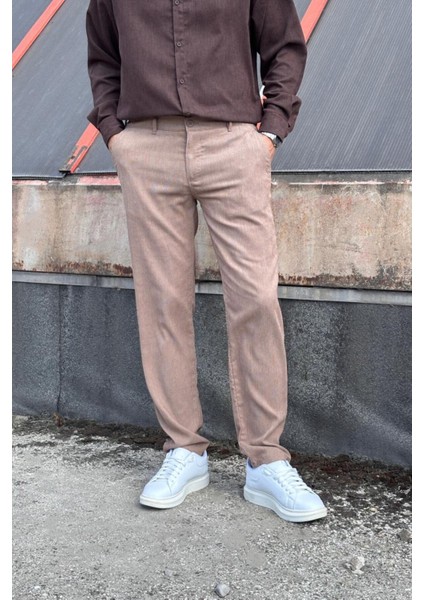 Erkek, Bel Lastikli, Dokuma Kadife, Regular-Fit, Old Money Culture, Pantolon 305 modelleri