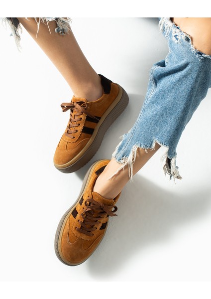 Doak Kadın Hakiki Süet Deri Taba Spor Ayakkabı fırsatları