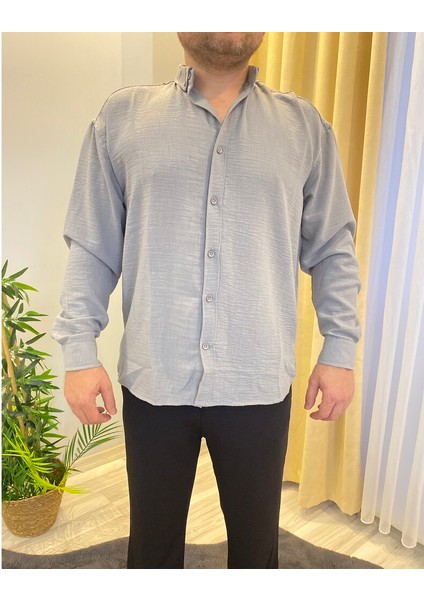 Oversize Keten Gömlek