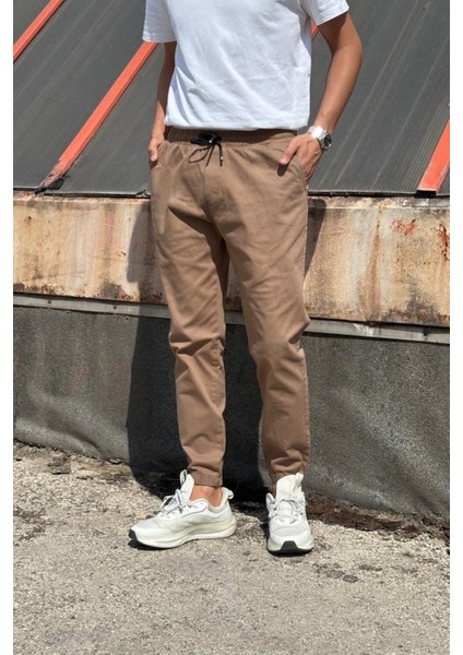 Erkek, Bel ve Paça Lastikli, Hi-Quality, Gabardin Dokuma, Pamuklu, Jogger Pantolon 270-2 fırsatları