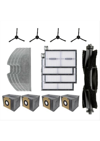 Eufy X8 Pro Serie X8 Pro Ses Robot Elektrikli Süper Yedek Değiştirme Ana Yan Fırça Filtresi Mop Bez Toz Torbası Için 17PCS (Yurt Dışından) modelleri
