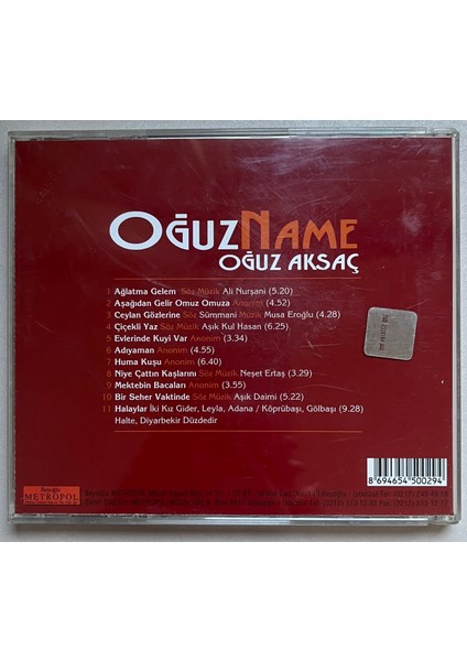 Oğuz Akşsaç Oğuzname CD (Orijnal Dönem Baskı Cd) fiyatları