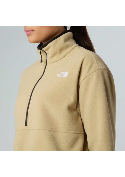 W Glacier Fleece 1/2 Zip Short Bej Kadın Polar fırsatları