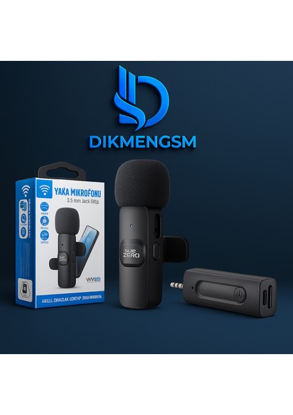 🎤 Subzero WM66 Kablosuz Yaka Mikrofonu | Ios & Type-C Uyumlu, Gürültü Engelleme ve Kristal Ses Kalitesi