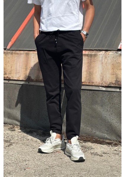 Erkek, Bel ve Paça Lastikli, Hi-Quality, Gabardin Dokuma, Pamuklu, Jogger Pantolon 270-2