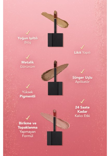 Shimmer & Shine Likit Metalik Göz Farı (002 Soft Lilac) 8682536003100 fiyatları