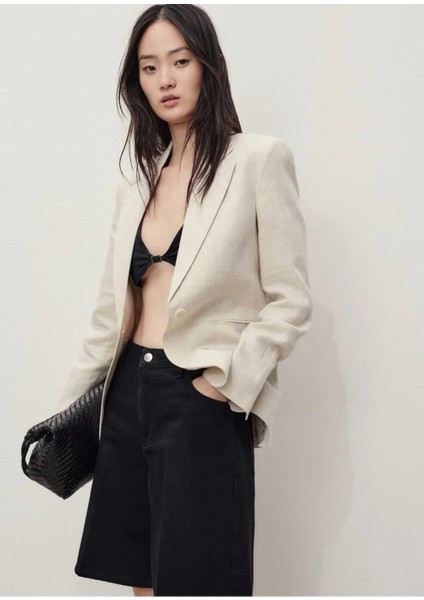 Yüksek Belli Bermuda Denim Şort fırsatları